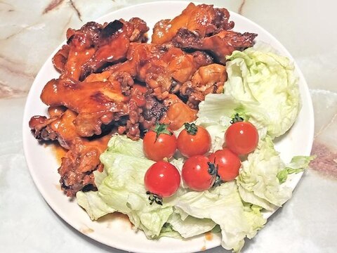 圧力鍋で!手羽元のこってり甘辛煮♪